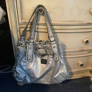Carolina Herrera silver shoulder bag